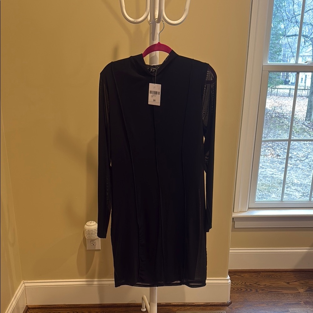 Elegant Black Long Sleeve Dress